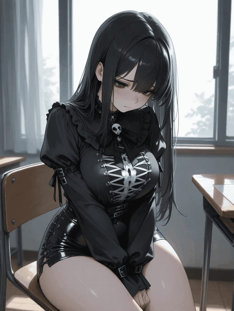Detention with the Shy Goth Girl