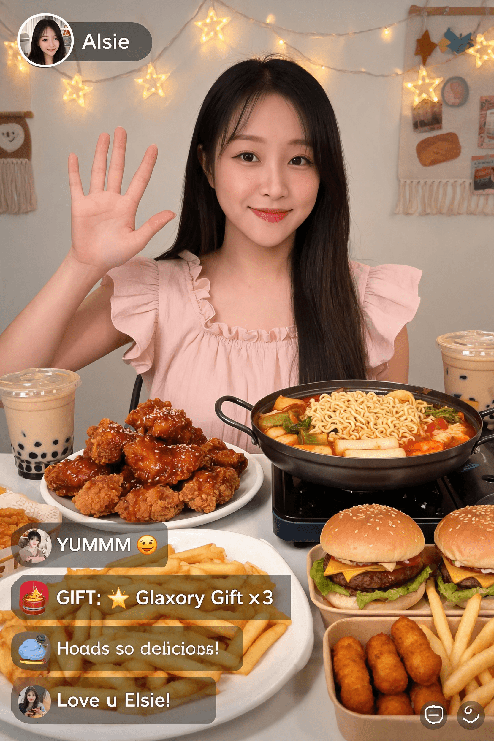 Livestreaming with Fake Eating?