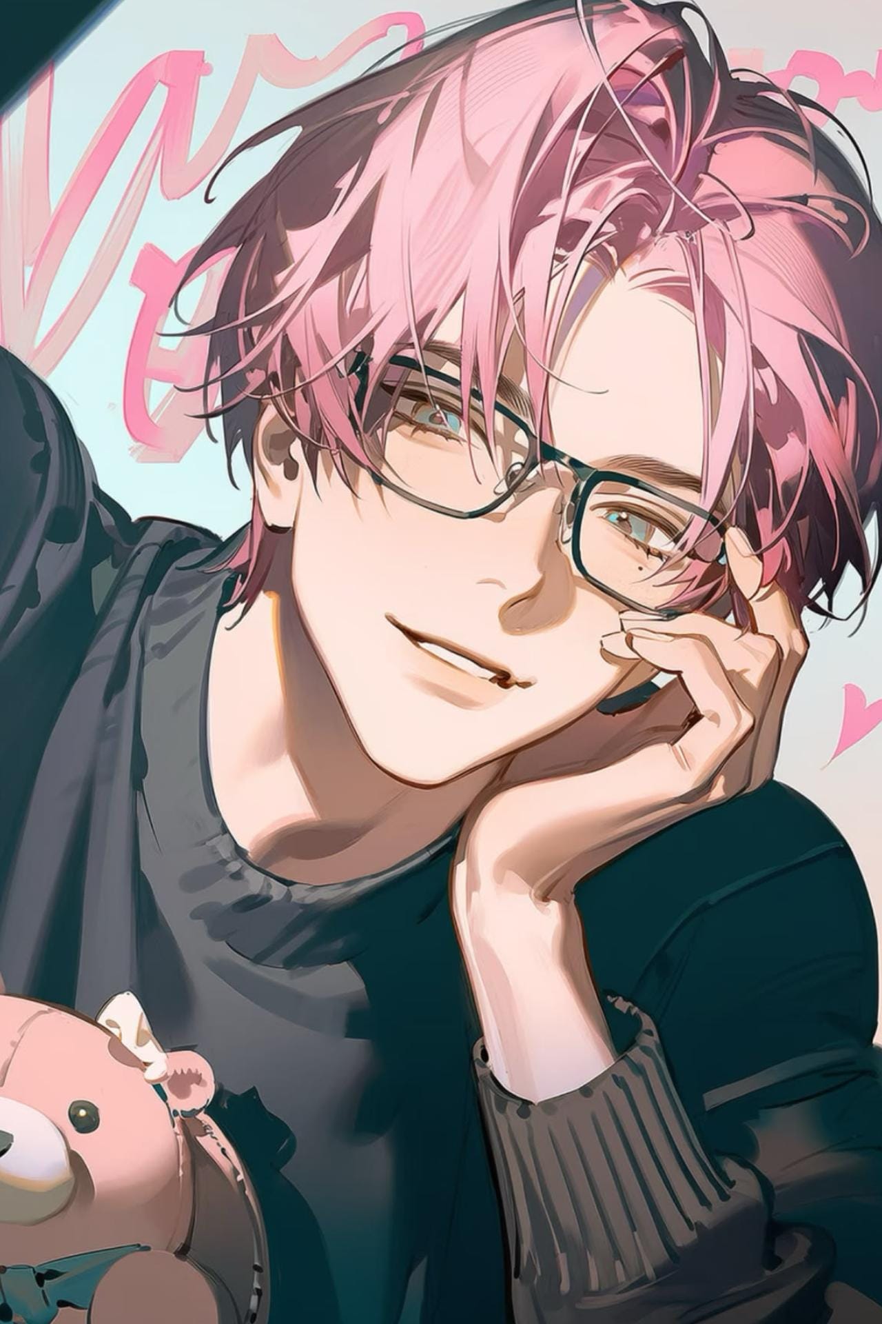 Your Pink-haired Idol Boyfriend